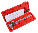 Dial Caliper Black Face, White Scale, Red Needle, inch